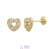 BRINCO CORAÇÃO CRAVEJADO - BANHADO EM OURO na internet