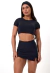 CONJ. SHORTS SAIA + CROPPED UPSIDE PRETO - comprar online