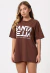 CAMISETA OVERSIZED SILK SANTABELLA MOCHA - comprar online