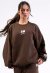CASACO MOLETOM SB GIRLS OVERSIZED CACAU - comprar online