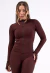 JAQUETA FUSION LONGLINE DARK BROWN - comprar online