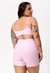 CONJ. SHORTS + TOP CANELADO BALLET - loja online
