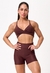 CONJ. SHORTS BASIC + TOP TWIST DARK BROWN