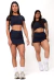 CONJ. SHORTS SAIA + CROPPED UPSIDE PRETO na internet
