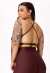 TOP TWIST DARK BROWN - loja online