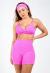 Imagem do CONJ. SHORTS COSPOCKET + TOP BIQUÍNI HOT PINK CANELADO