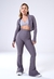 CONJUNTO LEG FLARE+JAQUETA FUSION DARK GREY - SANTABELLA | Moda Fitness