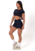 CONJ. SHORTS SAIA + CROPPED UPSIDE PRETO na internet