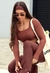 CROPPED DEFINE LUXE CANELADO BROWN na internet