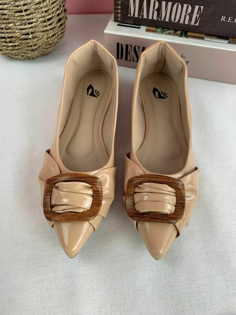 Sapatilha Bico Alongada Nude Rosada Lucia - comprar online