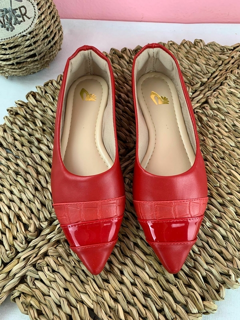 Sapatilha Alongada Vermelha Amanda - comprar online