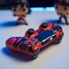 Joystick PS4 Alternativo Camuflado Rojo - tienda online