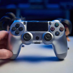 Joystick PS4 Alternativo Silver - comprar online