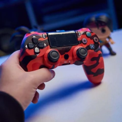 Joystick PS4 Alternativo Camuflado Rojo - Estación Play