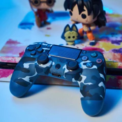 Joystick PS4 Alternativo Camuflado Azul - tienda online