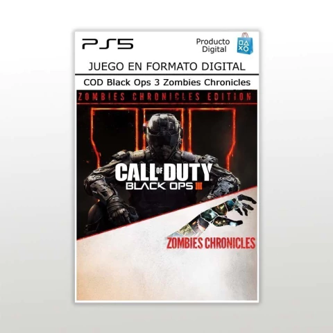Call of Duty Black Ops III Edición Zombies Chronicles PS5 Clásico Digital Primario