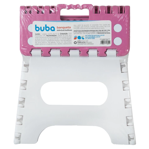 BANQUETA MULTIUSO DOBRÁVEL ROSA BUBA
