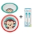 Kit Introdução Alimentar Prato Raso Fundo e Colher Bebê infantil de Macaco