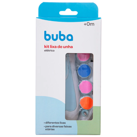 KIT LIXAS DE UNHA ELÉTRICO COM LUZ E ESTOJO BUBA