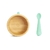 Tigela com ventosa bambu e colher silicone Munchkin - comprar online