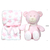KIT URSINHO COM MANTINHA SONINHO ROSA BUBA - loja online