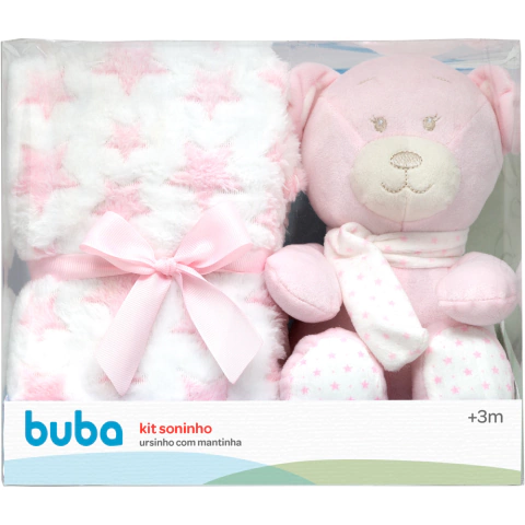 KIT URSINHO COM MANTINHA SONINHO ROSA BUBA