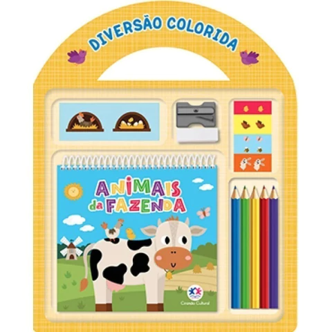 Livro de atividades Diversão Colorida: Animais da fazenda