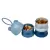 KIT 3 POTES EMPILHÁVEIS PARA LEITE EM PÓ E LANCHES URSINHO AZUL LANCHEIRA - loja online