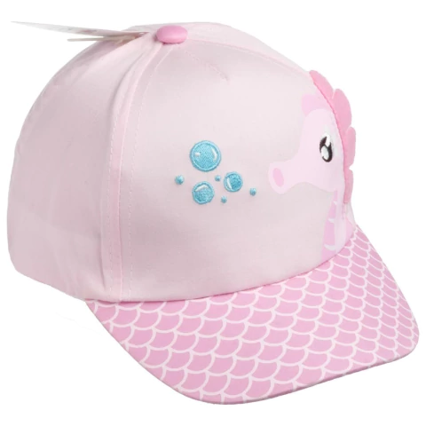 BONÉ LÚDICO 1-2 ANOS PIMPOLHO ROSA/CAVALO-MARINHO