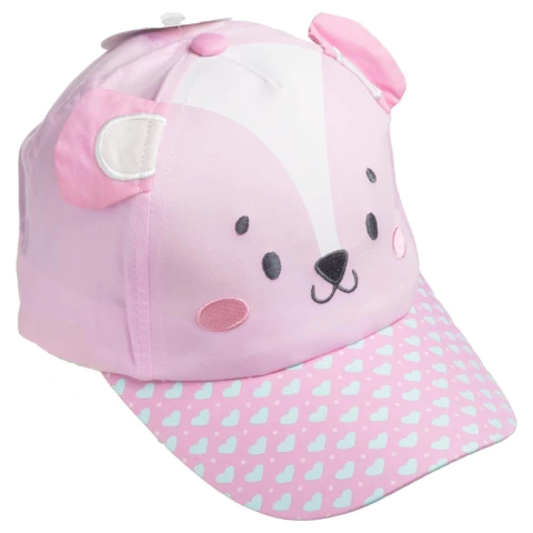 BONÉ LÚDICO 2-4 ANOS PIMPOLHO ROSA/URSO