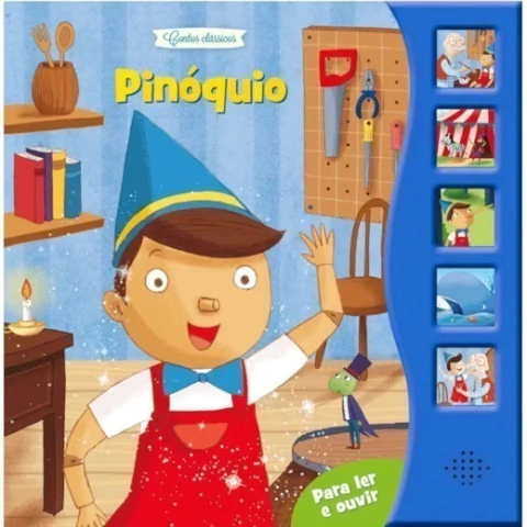 Livro sonoro (5 botões): Pinóquio