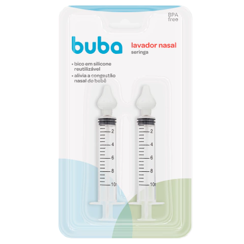 KIT 2 SERINGAS PARA LAVAGEM NASAL BUBA