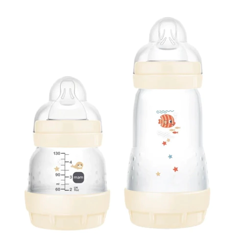 KIT 2 MAMADEIRAS MAM 130ML E 260ML EASY START NEUTRO