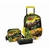 Kit mochila de rodinhas, estojo e lancheira térmica Dinossauro T-REX