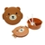 MARMITA COM TALHERES URSO REDONDA POTE LANCHEIRA