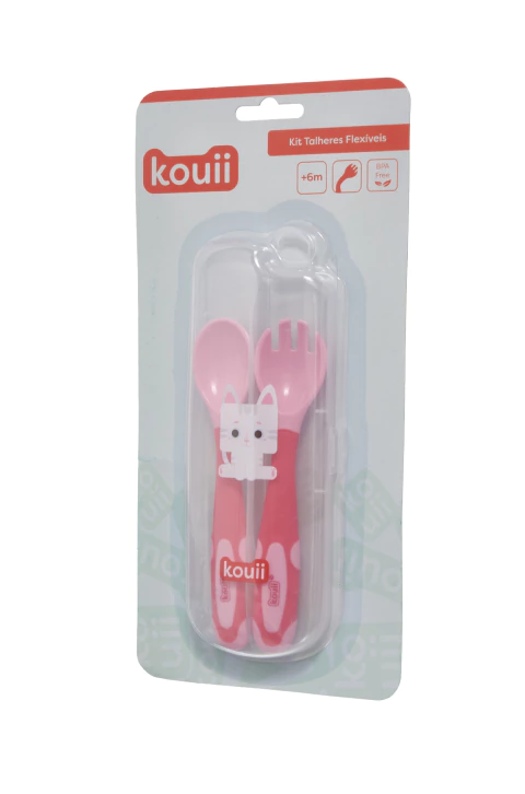 KIT TALHERES GATINHA MIA PLASTICO KOUII FILHOTIIS GATA