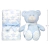 KIT URSINHO COM MANTINHA SONINHO AZUL BUBA - loja online