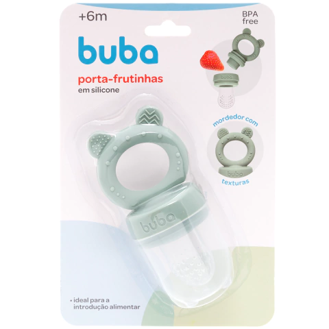 PORTA-FRUTINHA BUBA EM SILICONE URSINHO VERDE