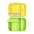 Lancheira Bento box Munchkin verde/azul/amarelo na internet