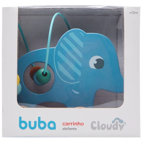 CARRINHO ELEFANTE ARAMADO CLOUDY BUBA EM MADEIRA ECOLOGICA