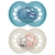 KIT 2 CHUPETAS MAM 6+ MESES ORIGINAL BORRACHA NATURAL AZUL