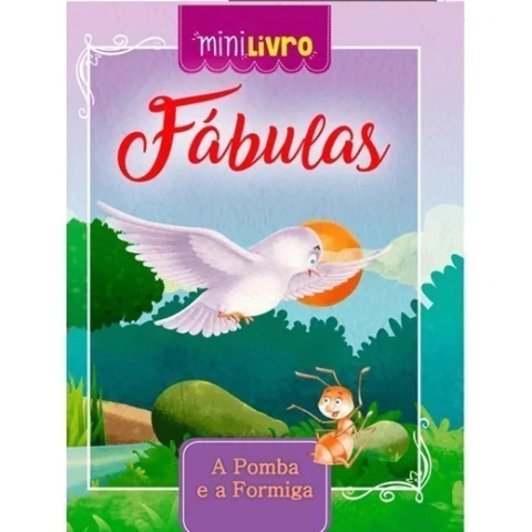 Mini livro fábulas: A pomba e a formiga