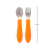 KIT TALHERES BUBAZOO LARANJA BUBA TALHER COLHER GARFO - Ana Baby Store - Loja de Produtos e Acessórios Infantis