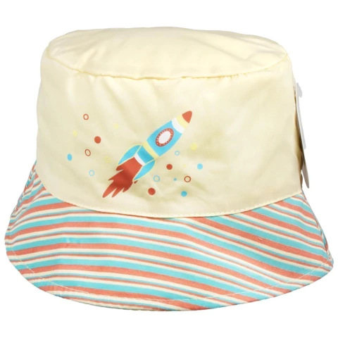 CHAPÉU BUCKET 2-4 ANOS PIMPOLHO BEGE/FOGUETE