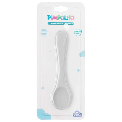 COLHER DE SILICONE SOFT PIMPOLHO CINZA UNISSEX