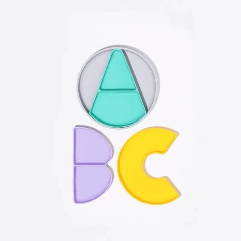 PRATO REFEICAO EM SILICONE INFANTIL COM DIVISORIAS REMOVIVEIS ABC