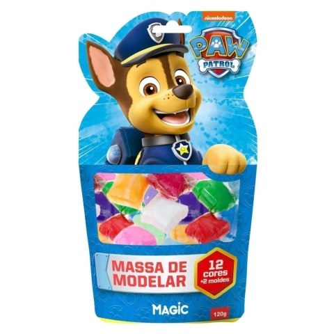 Kit massa de modelar 14 peças Patrulha Canina Azul