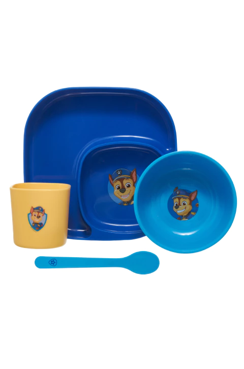 KIT REFEICAO 4 PEÇAS PATRULHA CANINA CHASE PRATINHO PATRULHA CANINA