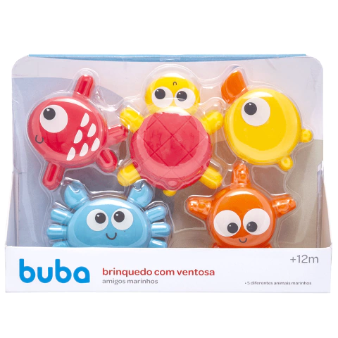 BRINQUEDO COM VENTOSA AMIGOS MARINHOS BUBA