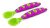 Kit talher Roxo e Verde colher e garfo comtac